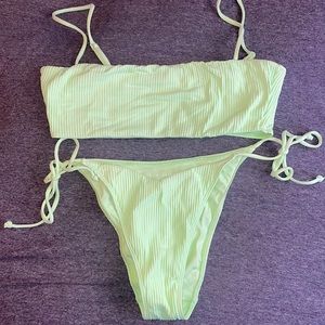 Pacsun Bikini set- lime green, size medium! Brand new, never worn!